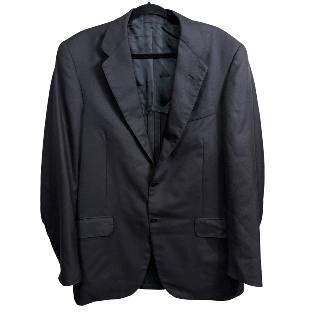 Vintage Oxford Clothes 100% Cashmere Blazer 42L Black Sport Coat